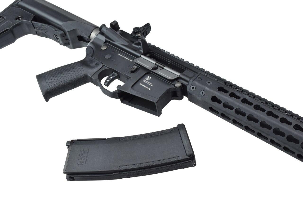 KWA PTS Mega Arms MKM AR-15 Gas Airsoft Rifle, Black (103-00807)