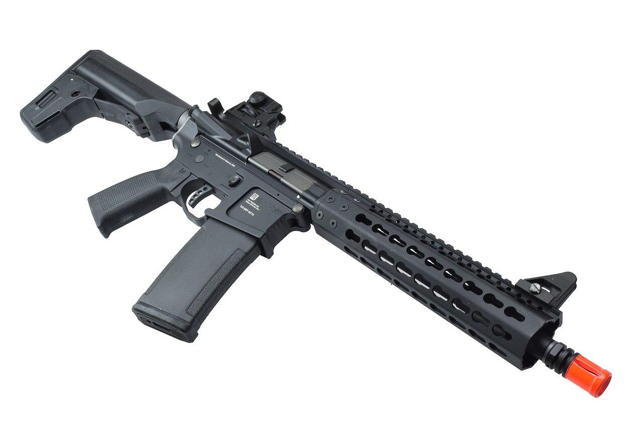 KWA PTS Mega Arms MKM AR-15 CQB Gas Airsoft Rifle, Black (103-00809)