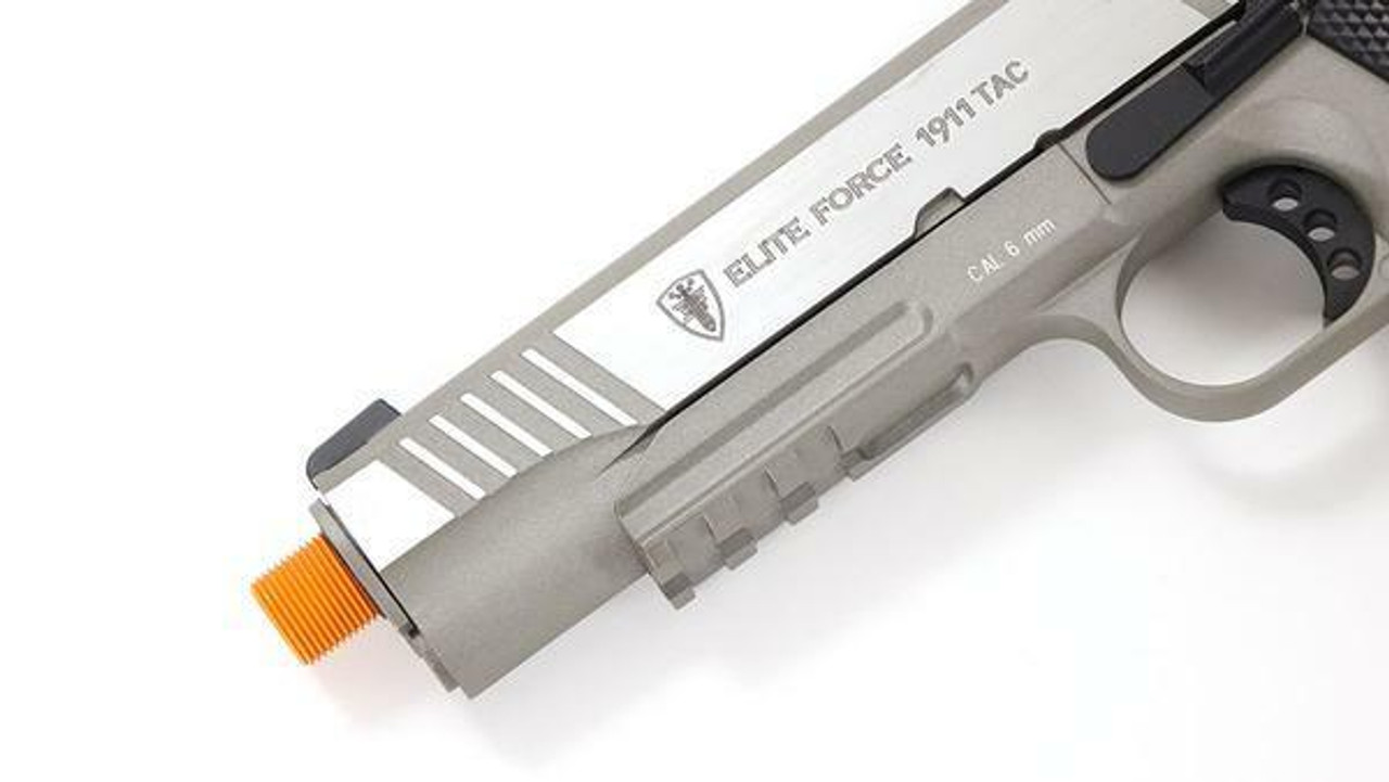 Elite Force 1911 Tac Co2 Blowback Airsoft Pistol, Stainless