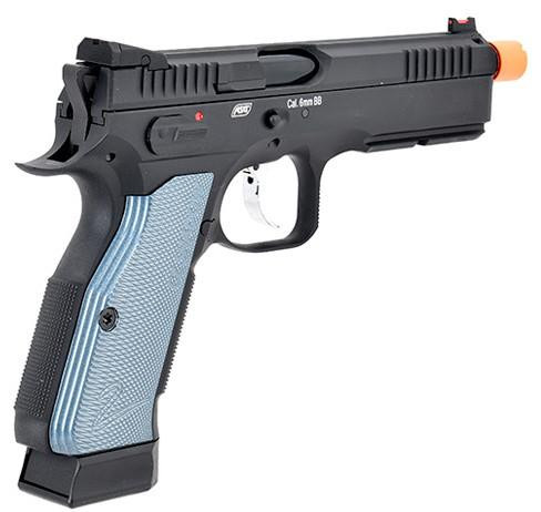 ASG CZ Shadow 2 Co2 Gas Blowback Airsoft Pistol, Black / Blue