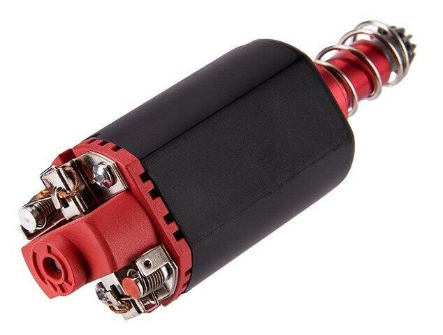 E&L Airsoft M170 High Torque Long Type Motor, Black / Red