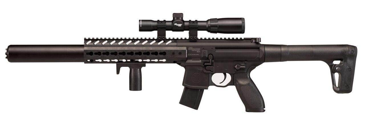 SIG AIR MCX .177 Co2 Air Rifle w/ 1-4x24 Precision Scope, Black SIG AIR MCX .177 Co2 Air Rifle w/ 1-4x24 Precision Scope, Black