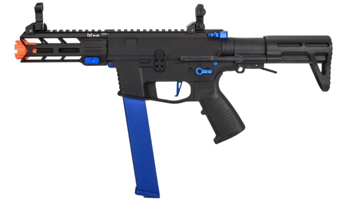 Classic Army Nemesis X9 AEG Airsoft SMG, Black/Blue | Airsoft Station