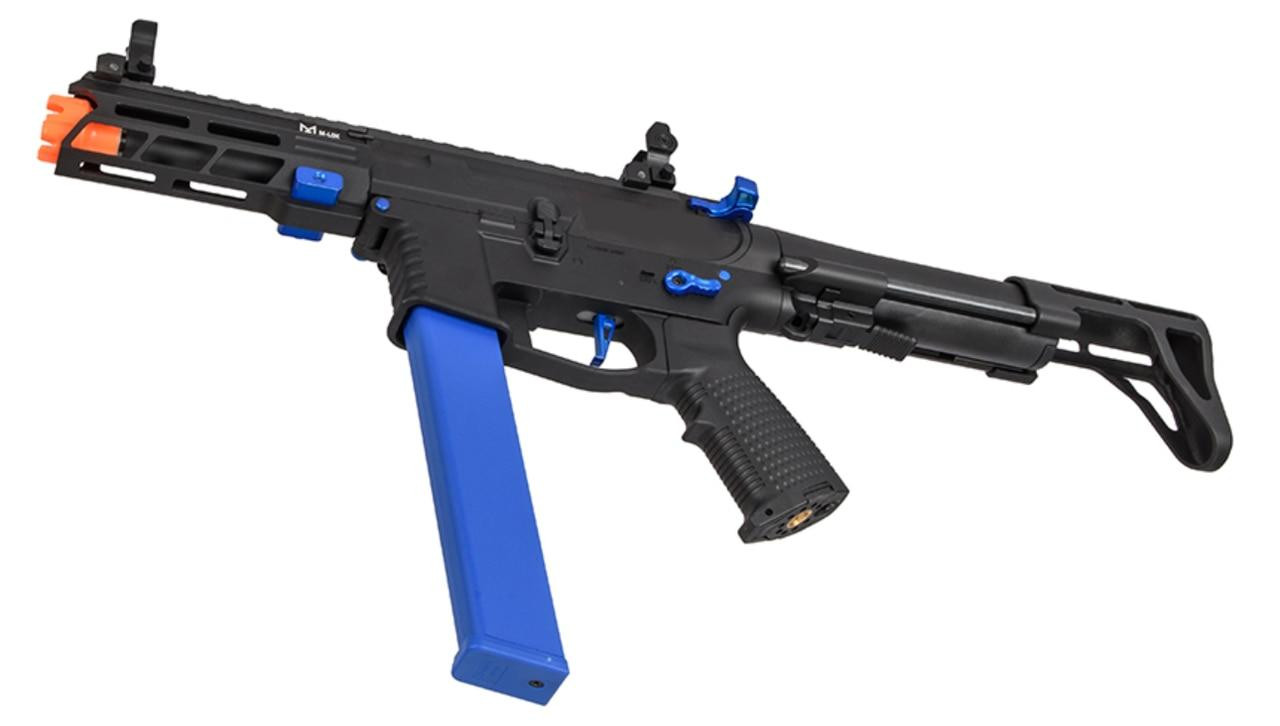 Classic Army Nemesis X9 AEG Airsoft SMG, Black/Blue | Airsoft Station