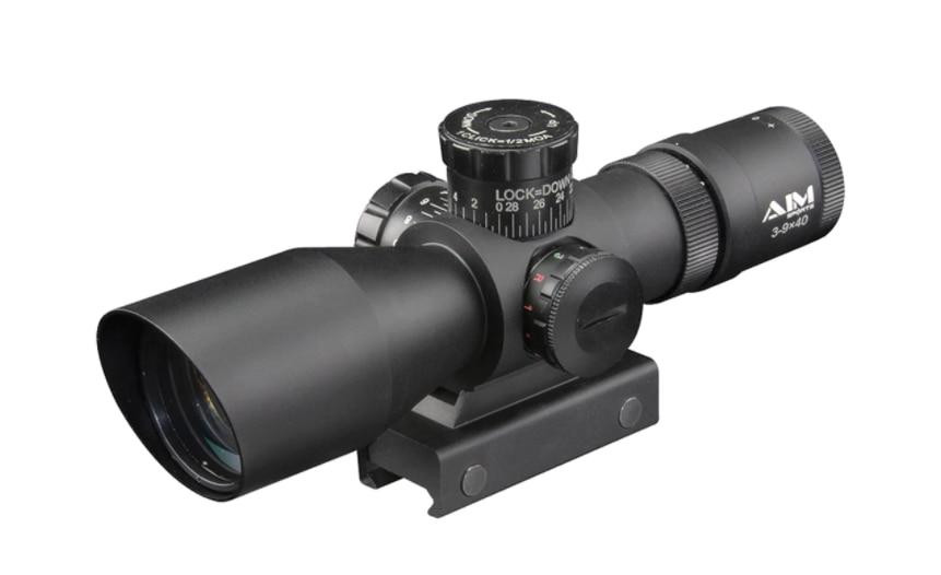 AIM Sports 3-9X40 Dual Illuminated Scope with Mil-Dot Reticle