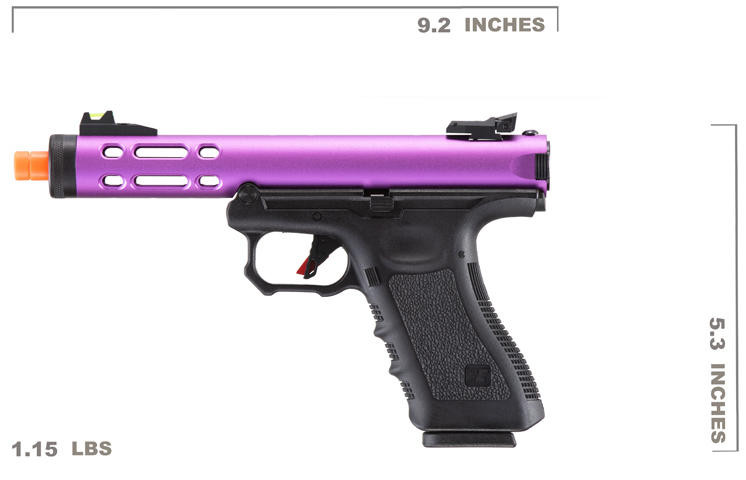 WE-Tech Galaxy G-Series Gas Blowback Airsoft Pistol, Purple