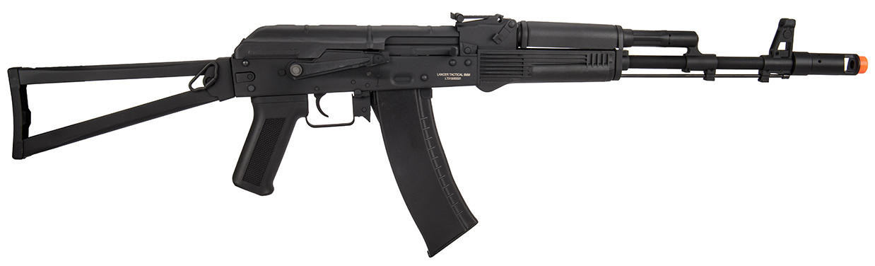 Lancer Tactical AK-74M AEG Airsoft Rifle, Skeleton Foldable