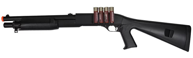 AGM M3 Tactical Airsoft Shotgun, Black