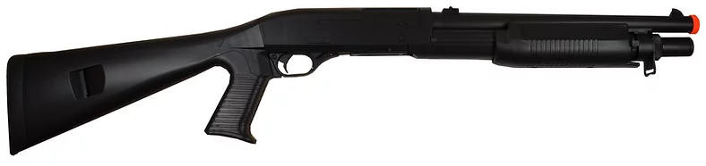 AGM M3 Tactical Airsoft Shotgun, Black - Thumbnail 3
