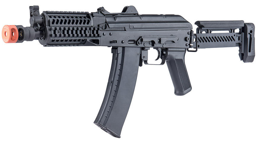LCT ZKS-74UN AK AEG Airsoft Rifle with Folding Stock, Black