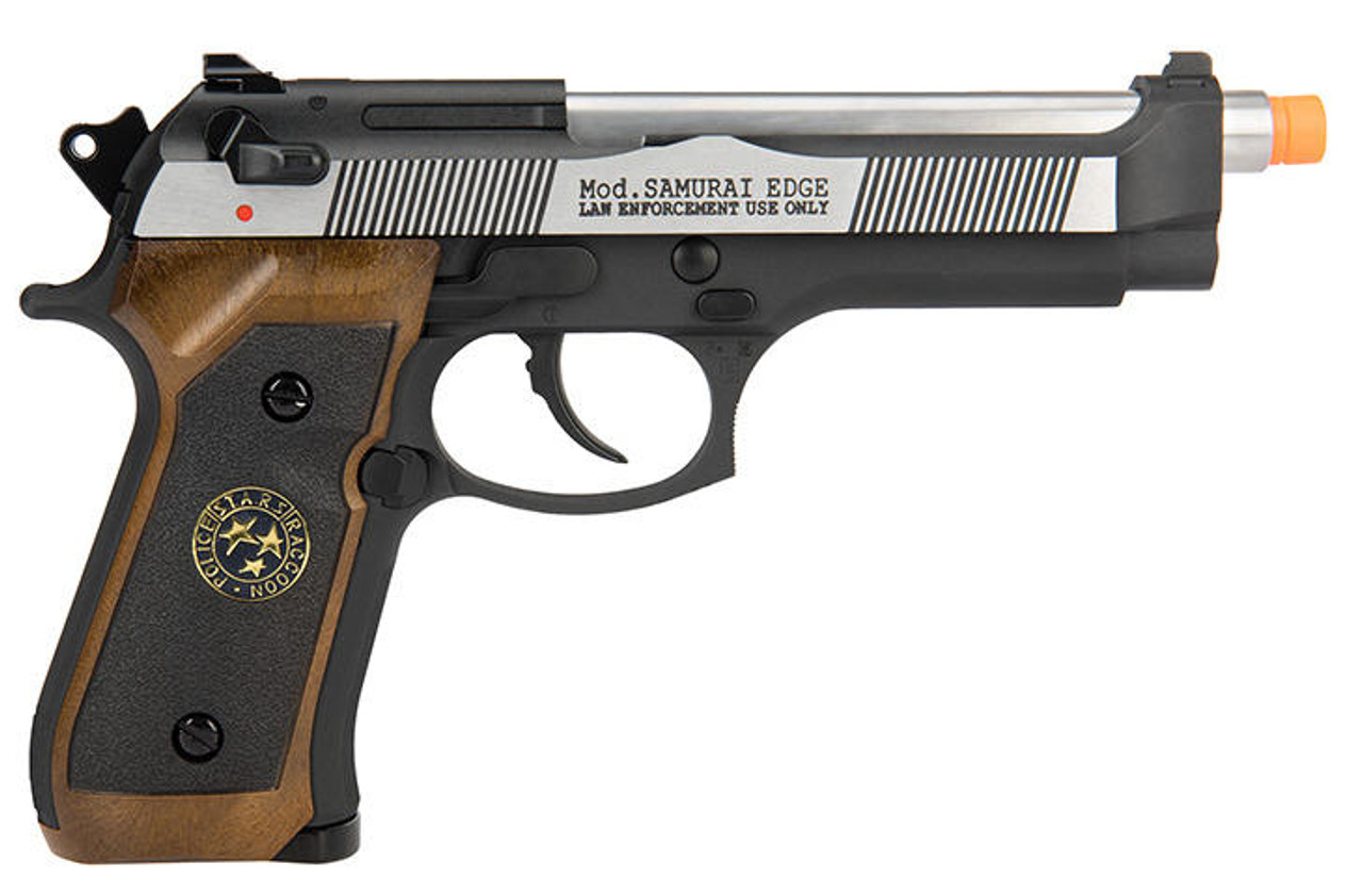 WE Tech RPD Biohazard Samurai Edge M92 GBB Airsoft Pistol, Black