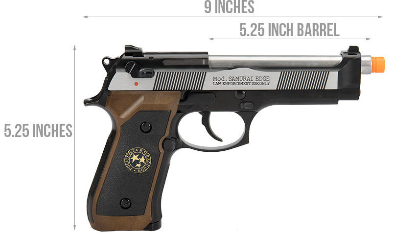 WE Tech M9 Samurai Edge Biohazard Gas Blowback Airsoft Pistol