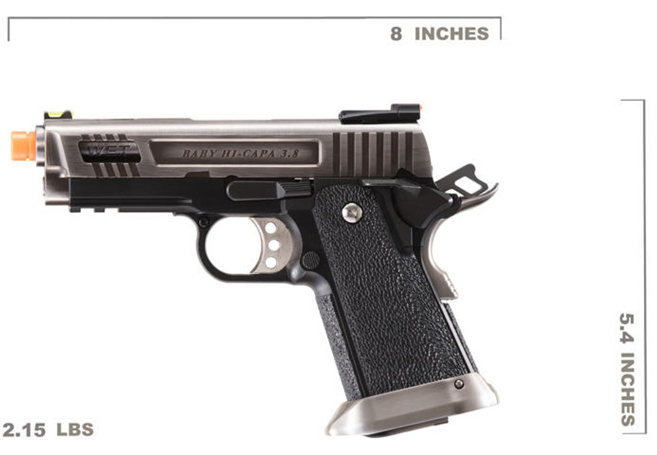 【送料無料】ベビーハイキャパ　3.8　BABY　HI-CAPA　3.8　エアガン WE Baby Hi-Capa 3.8 A GBB Airsoft Pistol, Black | Airgun Depot