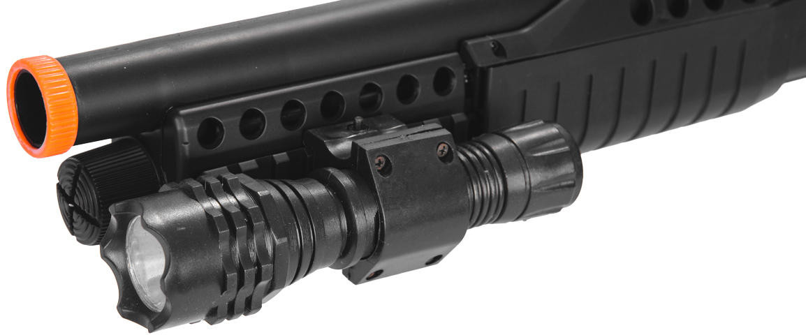 AGM Spring RIS Pistol Grip Airsoft Shotgun, Black - Thumbnail 5