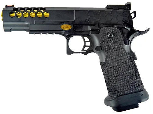 GE 3399 Full Metal 1911 Hex Cut Gas/Co2 Blowback Airsoft Pistol