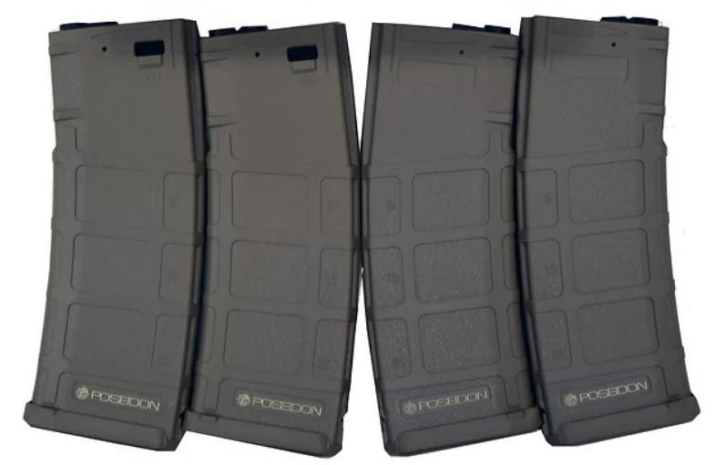 Poseidon Mid-Cap 180-rds Magazine 4pcs/set, Tan | Airsoft Station