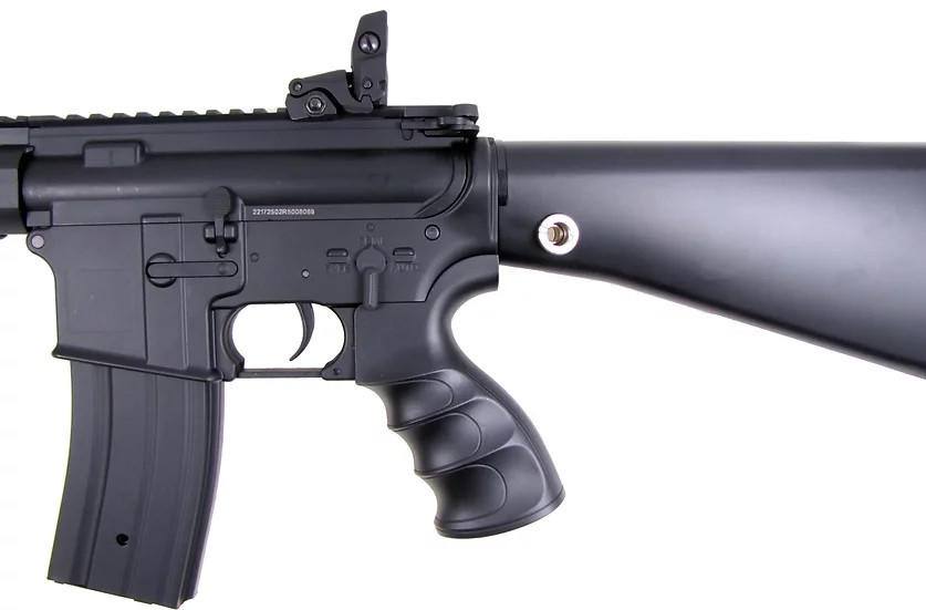GE 6608 M16 Metal RIS Airsoft AEG Rifle, Black | Airsoft Station