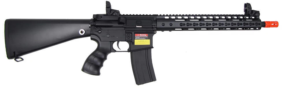 GE 6608 M16 Metal RIS Airsoft AEG Rifle, Black | Airsoft Station