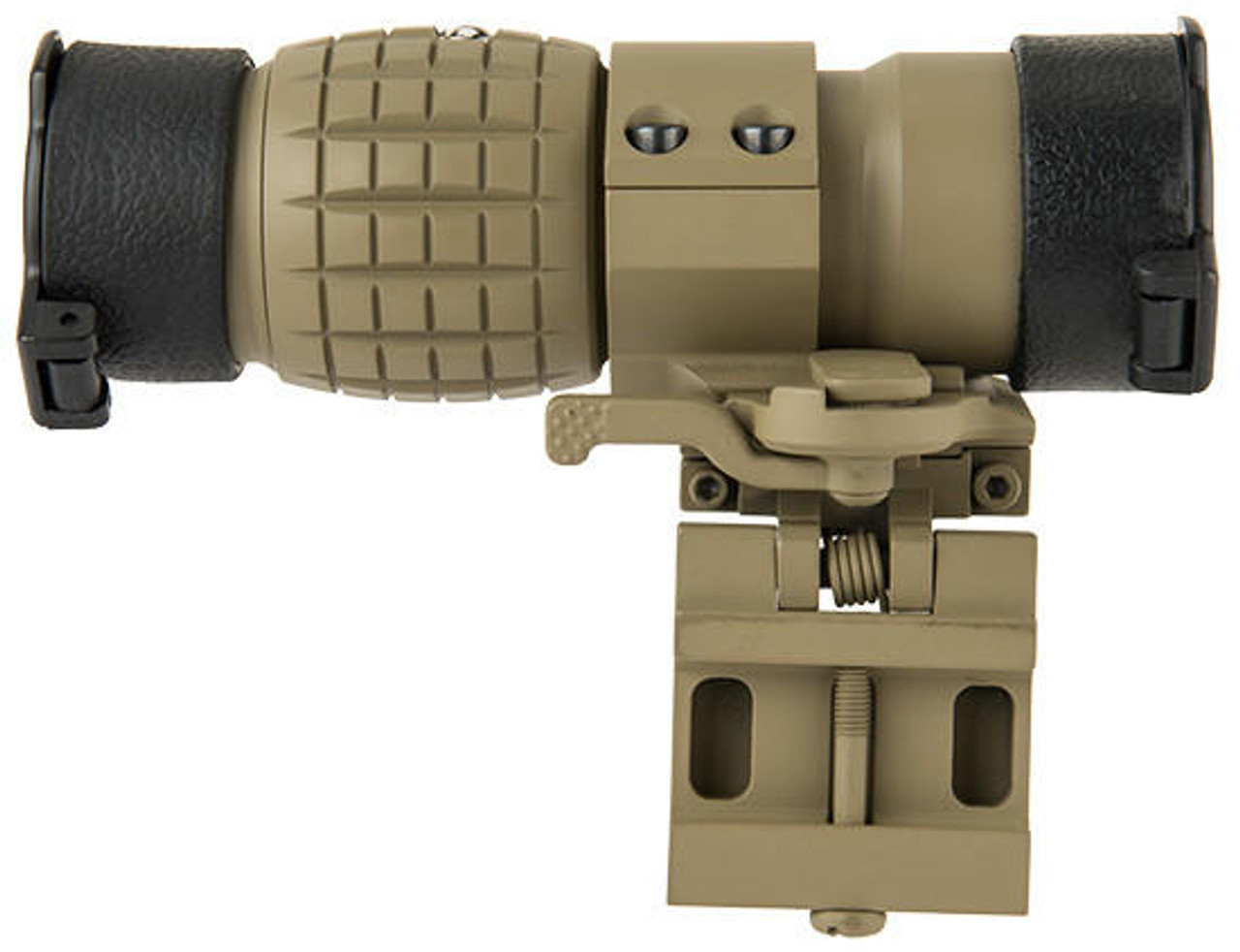 光学機COMBAT T1 EVO & 3X TACTICAL MAGNIFIER Lancer Tactical 1-3x Adjustable Magnifier w/ QD Mount, Tan