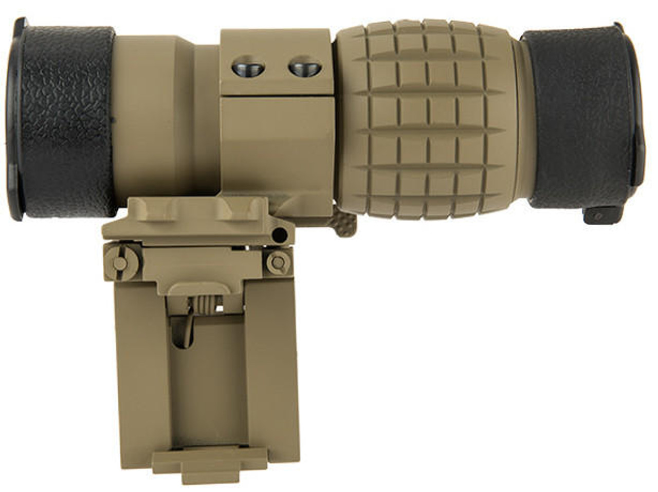 Lancer Tactical 1-3x Adjustable Magnifier w/ QD Mount, Tan