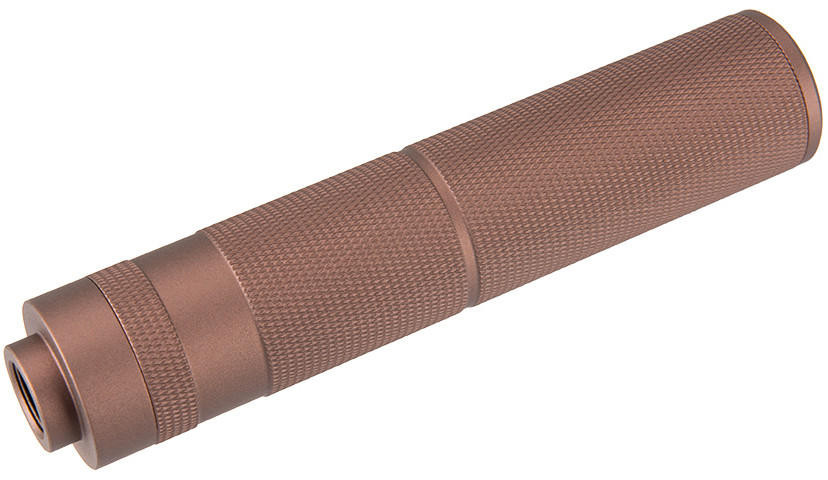 Lancer Tactical 155mm Knurled Aluminum Mock Suppressor, Coyote