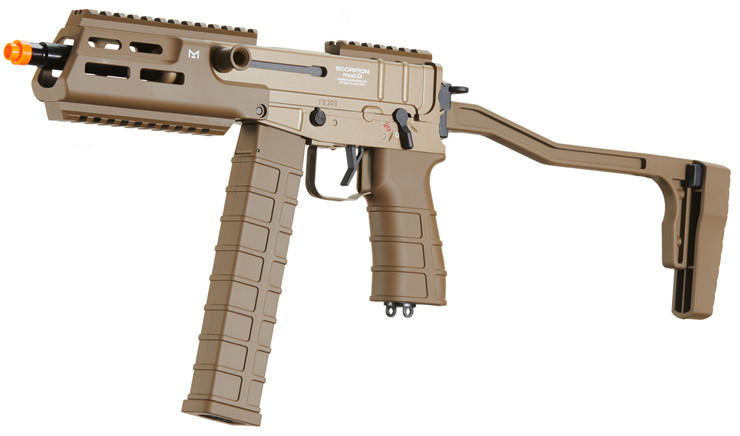 Tokyo Marui Scorpion Mod D Airsoft Electric Sub Machine Gun, FDE