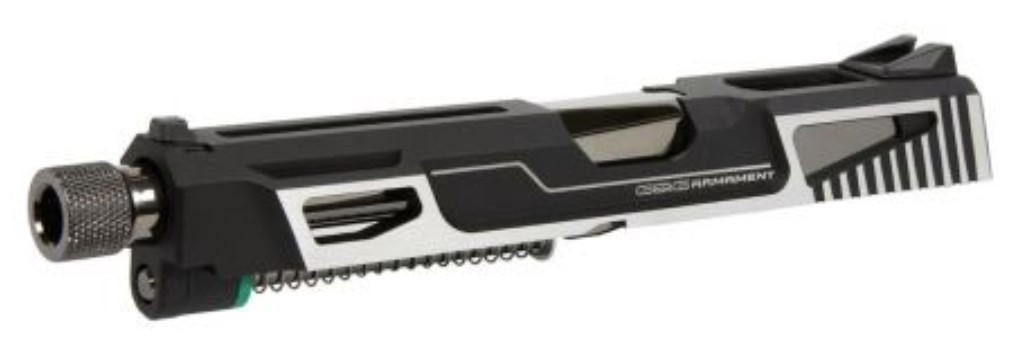 G&G GTP 9 CNC Aluminum Slide Kit, Black/Silver | Airsoft Station