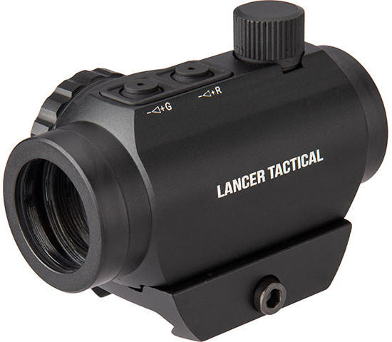 Lancer Tactical 1x22mm Red Dot Reflex Sight with Lower 1/3 Co
