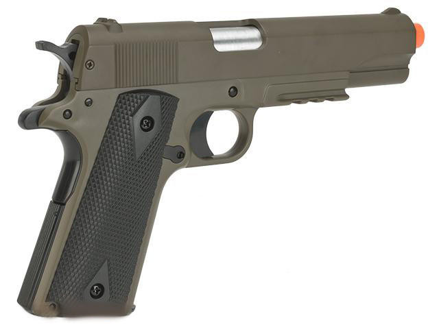 Colt M1911A1 Airsoft Spring Pistol with Metal Slide, Tan | Airsoft