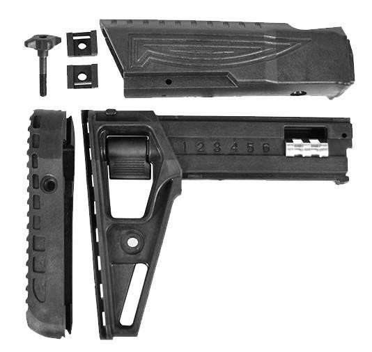 LCT Airsoft LCK-19 Telescoping Fixed Stock, Black | Airsoft Station