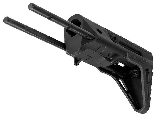 [ サバゲー / AIRSOFT ] AEG PDW STOCK Lancer Tactical M4 AEG Retractable PDW Stock, Black | Airsoft Station
