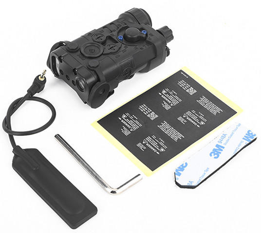 ACW NGAL Red Laser + White Light Version PEQ Box, Black | Airsoft