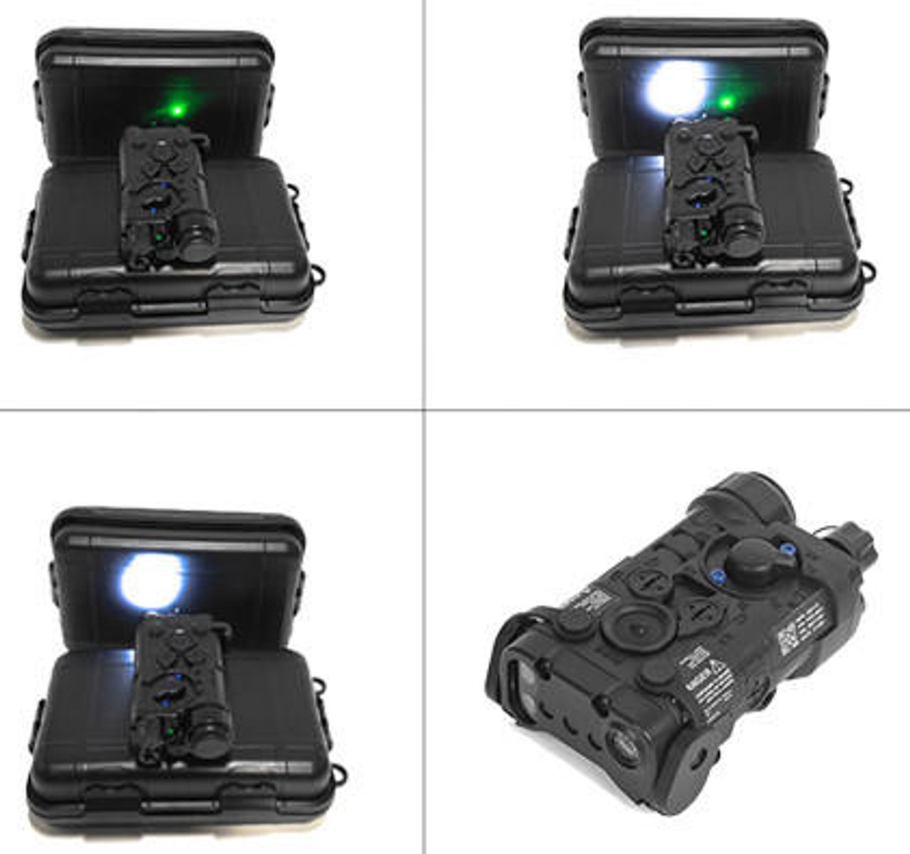 ACW NGAL Red Laser + White Light Version PEQ Box, Black