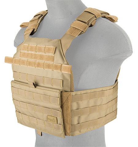 Lancer Tactical Assault Recon Plate Carrier, Tan | Airsoft Station