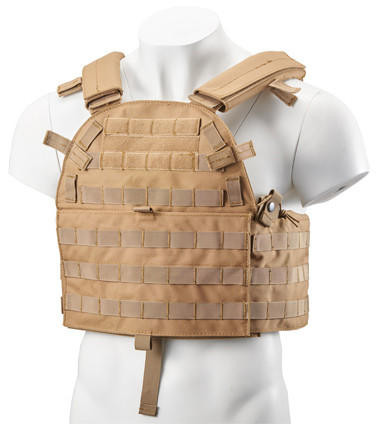 Lancer Tactical Nylon 6094 Tactical Vest, Coyote Brown | Airsoft
