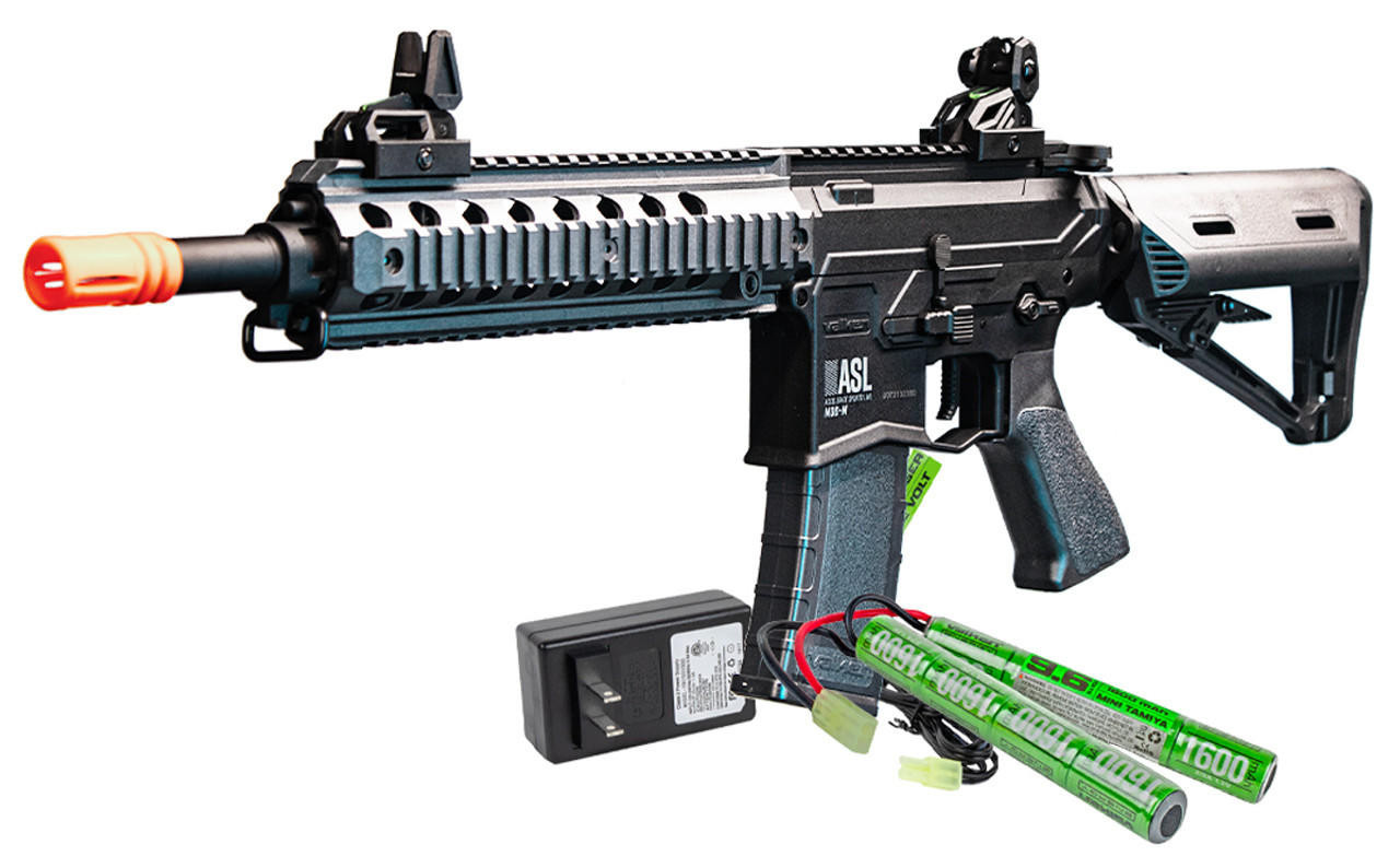 Valken ASL Mod-M AEG Airsoft Gun w/ Battery & Charger Combo, Black