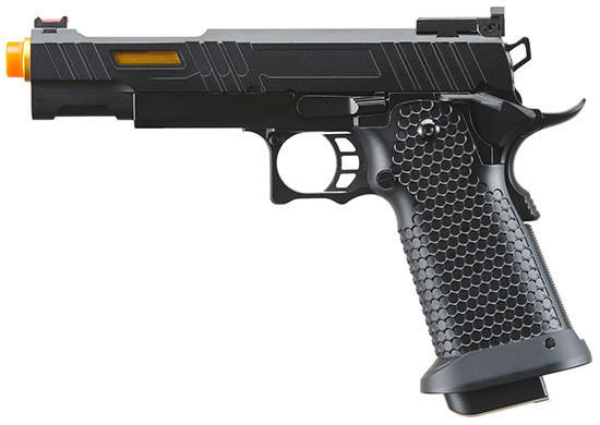 Golden Eagle 3336 Hi-Capa Airsoft Pistol w/ Vented Slide, Black