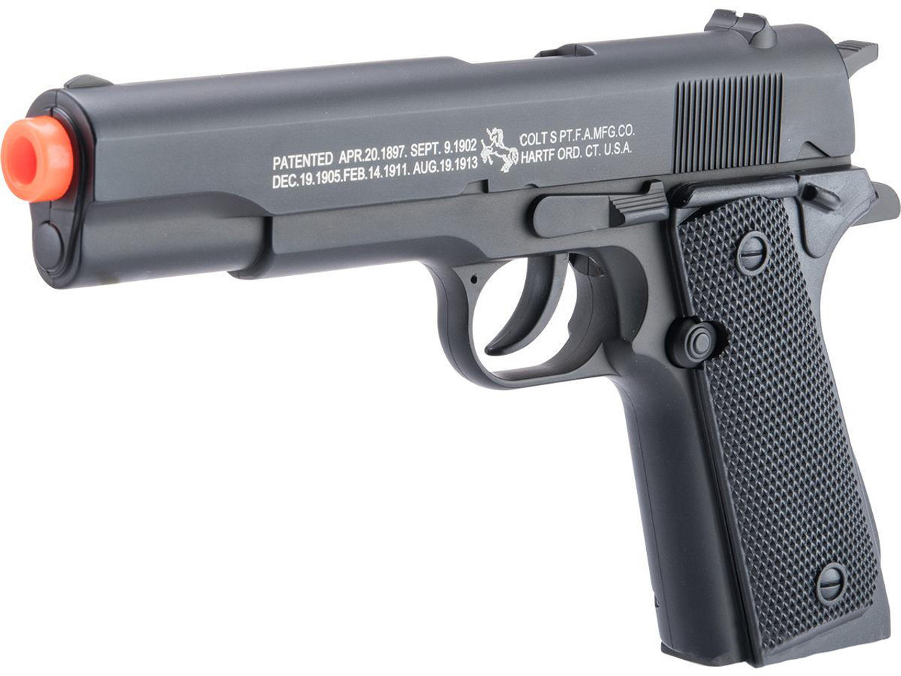 SCW colt m1191 carbon black エアソフトガン WinGun Colt 1911 U.S. Combat Black 4.5 mm air pistol, CO2