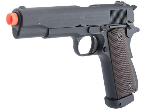 KJW Colt Licensed M1911A1 GI CO2 GBB Airsoft Pistol, Black