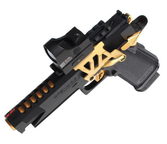 Rail De Montage Lunette 5KU Shooters En Carbone Pour Tokyo Marui Hi-Capa 5.1 / 4.3 GBB - Noir Ou Argent, Fixation Optique Solide Airsoft