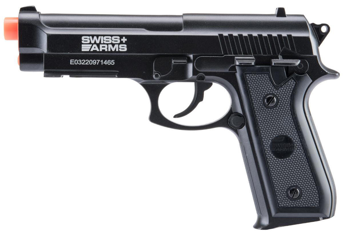 Swiss Arms SA Full Metal P92 .177 Cal CO2 NBB Airgun Pistol, Black