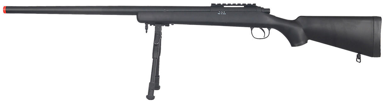 Well VSR-10 Bolt Action Airsoft Sniper Rifle w/ Bipod, Black