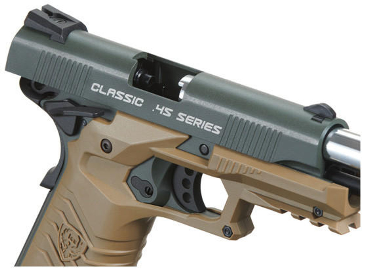 WA/コルト45 COVENMENT 80 BLOW BACK MODEL HFC Classic .45 Style Series Metal Green Gas Blowback