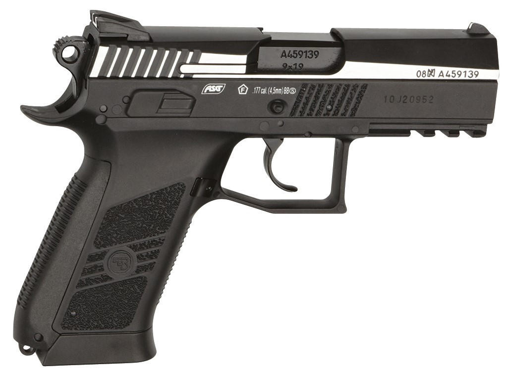 ASG CZ 75 Dual-Tone P-07 .177 CO2 Blowback Air Pistol, Black