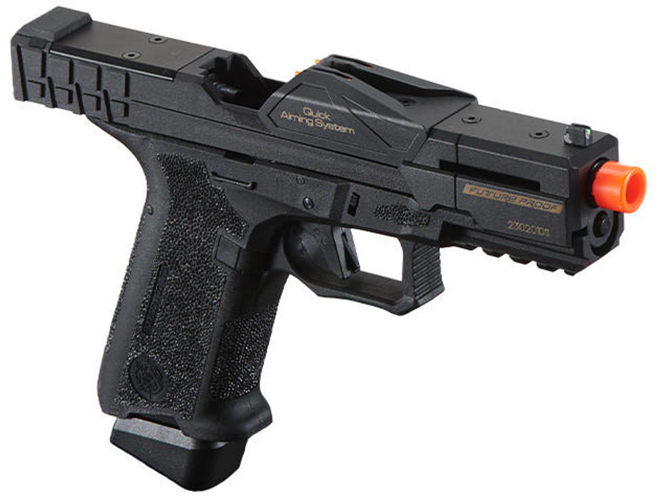 Poseidon CSI XG8 Close Combat Tactical GBB Airsoft Pistol, Black