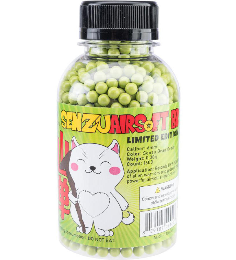 Senzu Limited Edition 0.30g 1600ct. 6mm BBs, Green | Airsoft Station