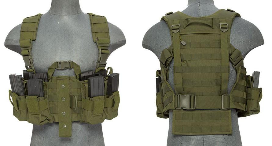 Lancer Tactical Nylon M4 Chest Harness, OD Green | Airsoft Station