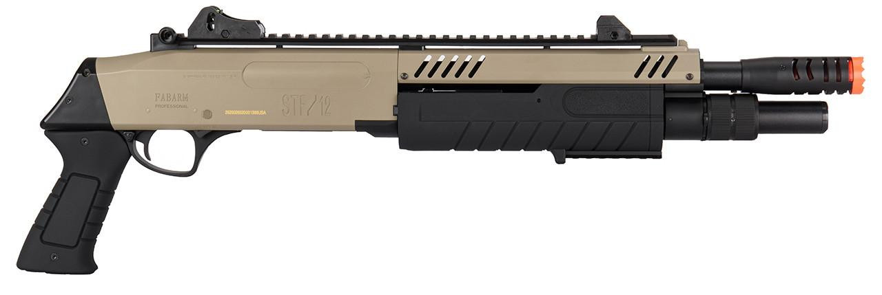 FABARM STF/12 エアソフトレプリカガスガン FABARM STF/12 Short Barrel Airsoft Shotgun, Tan/Black | Airsoft