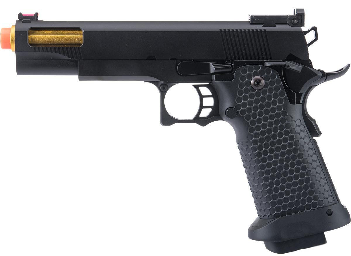 Golden Eagle x Matrix Hi-CAPA Gas Blowback Airsoft Pistol, Black
