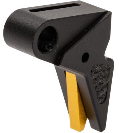 Angel Custom CNC Flat Trigger for KWA ATP, Black/Gold | Airsoft